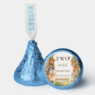 Watercolor Rustic Woodland Two Wild 2nd Birthday Hershey®'s Kisses®