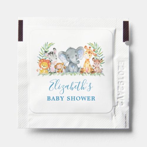 Watercolor Safari Animals Baby Shower Hand Sanitizer Packet