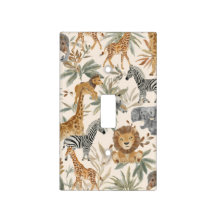 Watercolor Safari Animals Nursery Decor