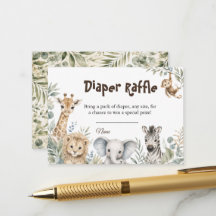 Watercolor Safari Animals theme Baby Shower