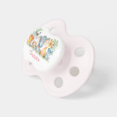 Watercolor Safari Baby Animals Pink Pacifier (Front Right)