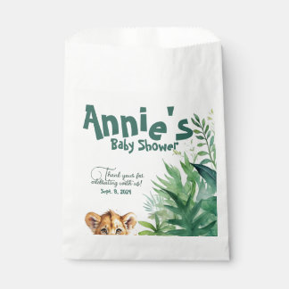 Watercolor Safari Baby Shower  Favor Bag
