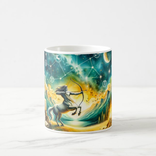 Watercolor Sagittarius Coffee Mug (Center)