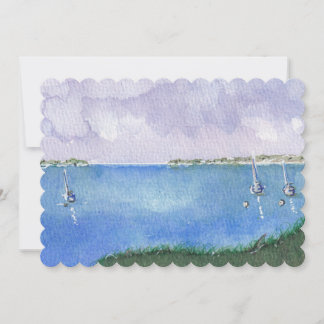 Watercolor Sail Boats Thank You Card