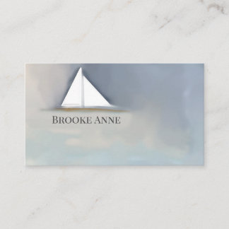 Watercolor, Sailboat, Art, Business Cards