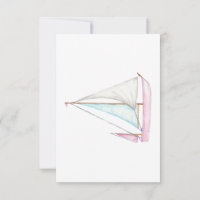 Watercolor Sailboat Funeral Thank You, Sympathy  