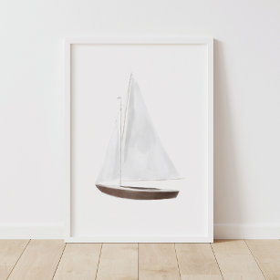 Watercolor Sailboat Nursery Decor