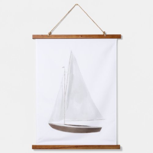 Watercolor Sailboat Nursery Decor Hanging Tapestry