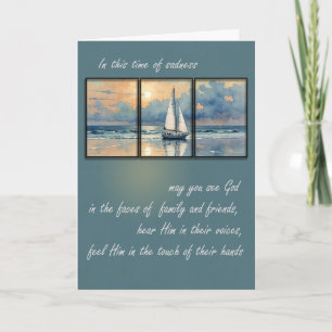 Watercolor Sailboat Scene Card