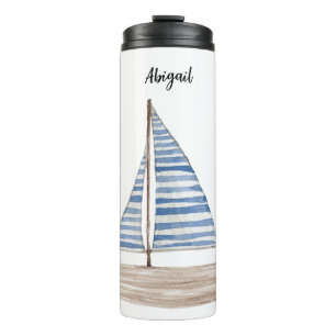 Watercolor Sailboat Thermal Tumbler