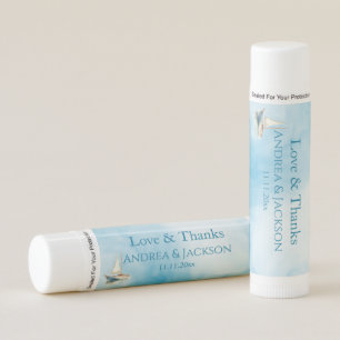 Watercolor Sailboat Wedding Lip Balm
