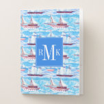 Watercolor Sailing Ships Pattern Pocket Folder