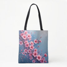 Watercolor Sakura Blossom Tote Bag