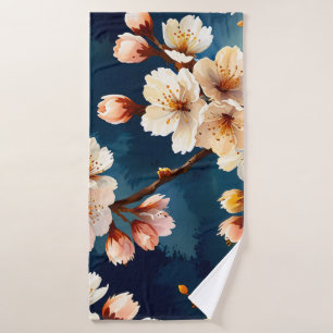 Watercolor Sakura Dreams Bath Towel Set