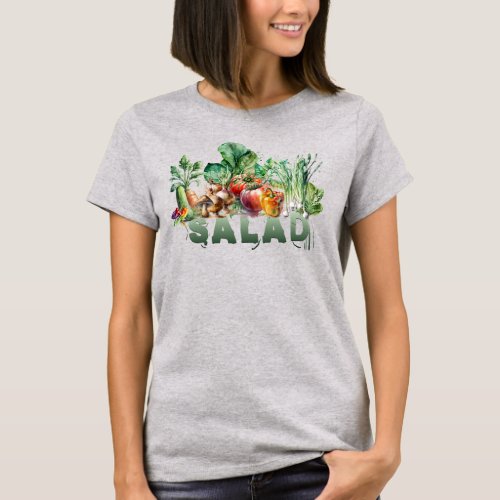 Watercolor Salad T_Shirt