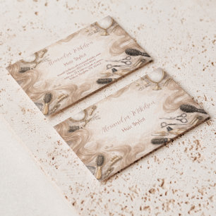 Watercolor Salon Beauty Branding Business Card