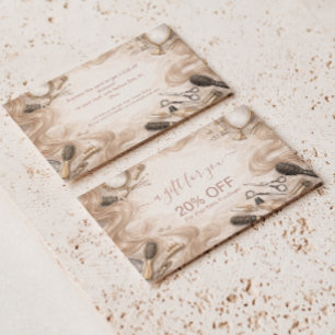 Watercolor Salon Beauty Branding Discount Card
