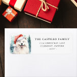 Watercolor Samoyed Christmas Return Address Label<br><div class="desc">Christmas Themed Watercolor Samoyed Return Address Labels for dog owners that are Samoyed lovers.</div>