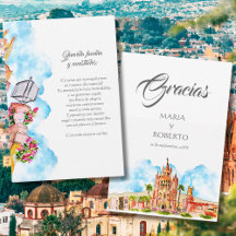 Watercolor San Miguel de Allende Rustic Wedding