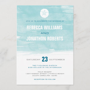 Watercolor Sand Dollar Invitation