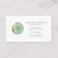Watercolor Sand dollar nautical business card