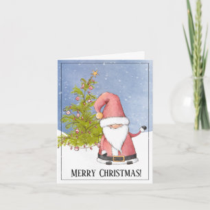 Watercolor Santa Business Holiday Card
