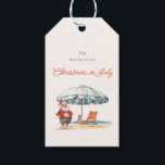 Watercolor Santa Claus Beach Christmas in July Gift Tags<br><div class="desc">This is part of the Christmas in July collection. The design features a watercolor Santa Claus dressed in beach clothes together with the family name. Get ready to celebrate the ultimate summer party with a festive twist! Our Christmas in July collection is perfect for your family BBQ turned retro pool...</div>