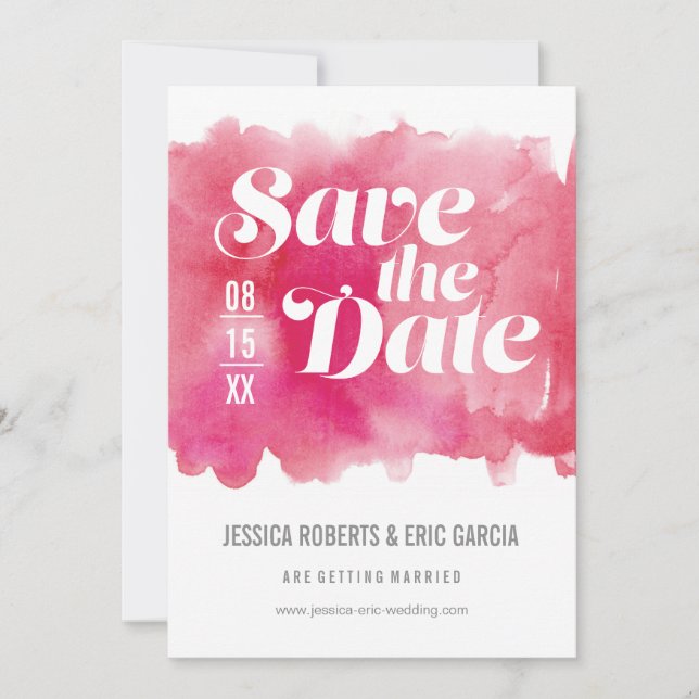 Watercolor Save the Date (Front)