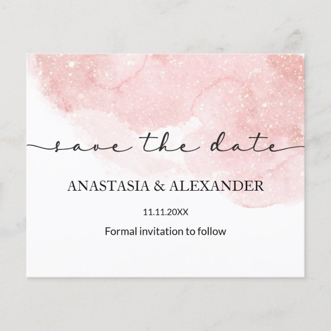 Watercolor save the date. Flyer (Front)