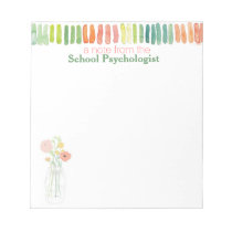 Watercolor School Psychologist's Note Pad Watercolor School Psychologist's Note Pad