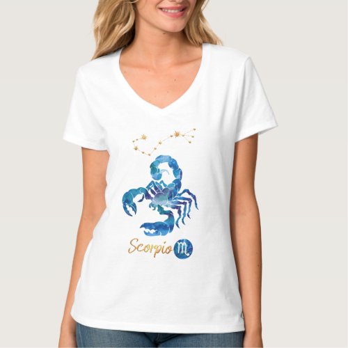 Watercolor Scorpio Zodiac SignAstrology T_Shirt