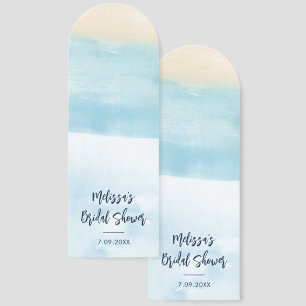 Watercolor Script Bridal Shower Thank You Custom Bookmarks