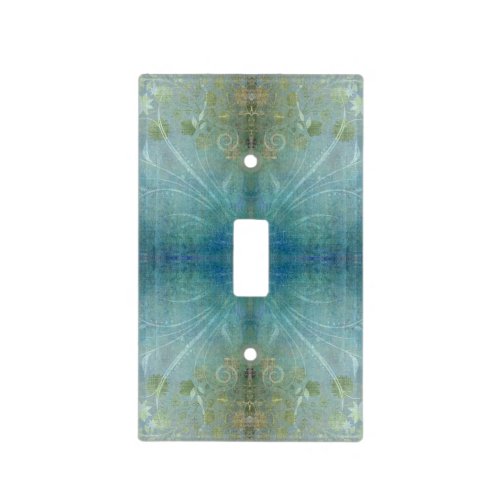Watercolor Scroll Swirl Modern Flowers Textured Light Switch Cover