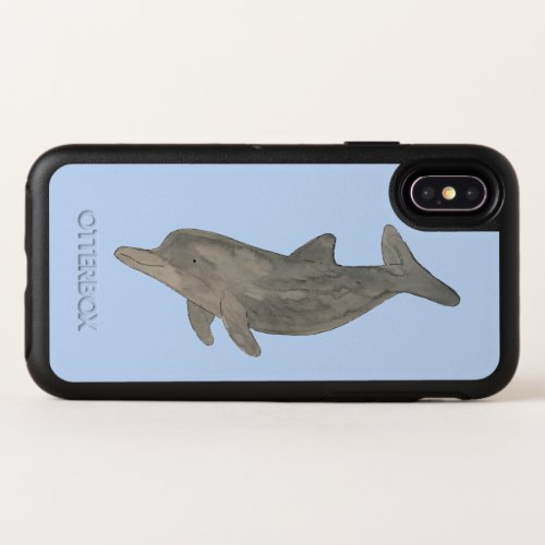 Watercolor Sea Animal Dolphin OtterBox Symmetry iPhone X Case