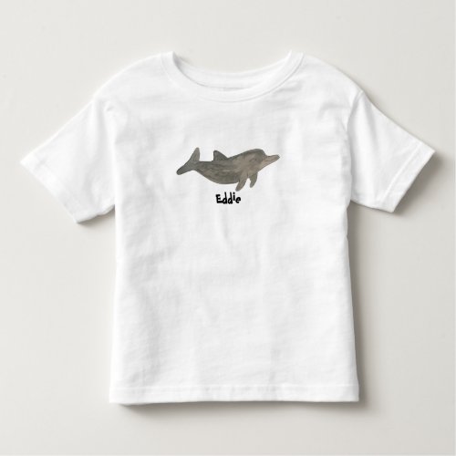 Watercolor Sea Animal Dolphin Toddler T_shirt