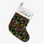 Watercolor Sea Life  | Add Your Name Small Christmas Stocking