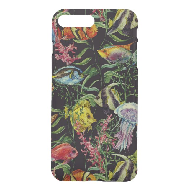 Watercolor Sea Life Pattern 1 Uncommon iPhone Case (Back)