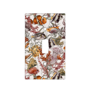 Watercolor Sea Life Pattern 2 Light Switch Cover
