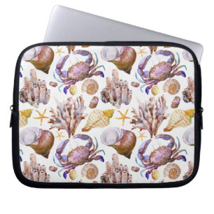 Watercolor Sea Life Pattern 4 Laptop Sleeve