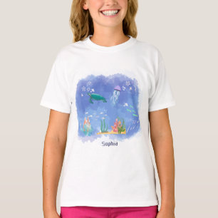 Watercolor Sea Life Personalized T-Shirt