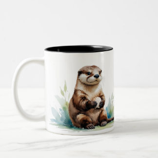 Watercolor Sea Otter Coffee Mug