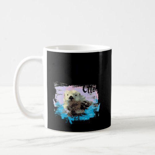 Watercolor Sea Otter Girl Who Loves Otters Hoodie Coffee Mug