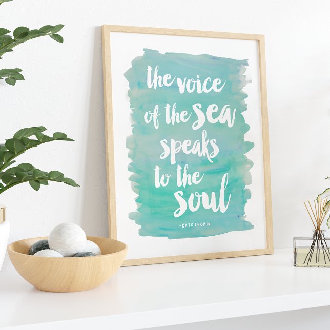 Watercolor Sea Quote | Art Print (Creator Uploaded)