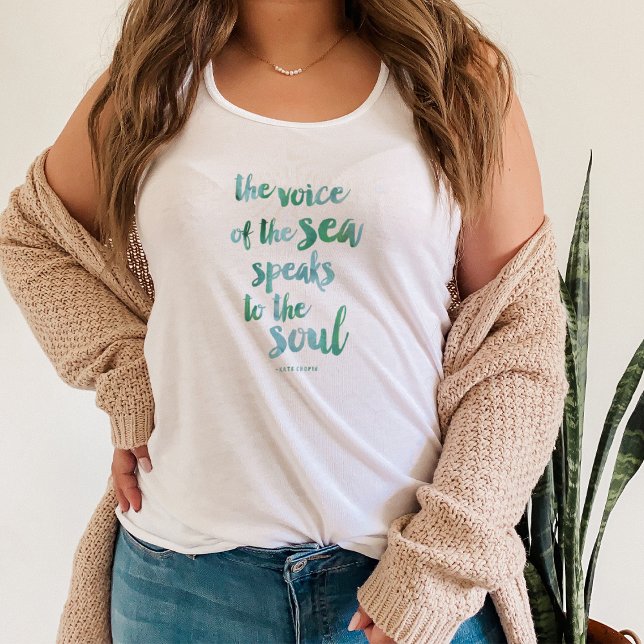 Watercolor Sea Quote Tank Top (Creator Uploaded)