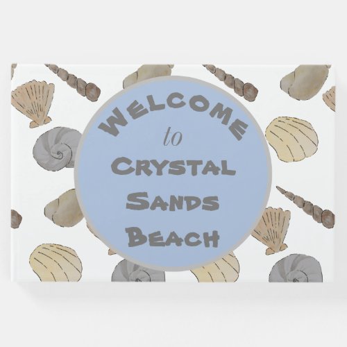 Watercolor Sea Shells Welcome Guest Book