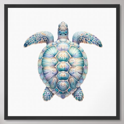 Watercolor Sea Turtle Art Framed Art