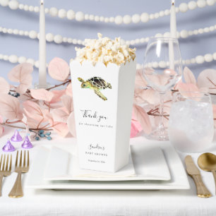 Watercolor Sea Turtle Baby Shower Simple Minimal Favor Boxes