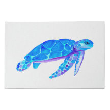 Watercolor Sea Turtle Canvas Art