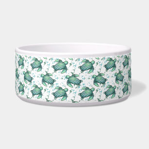 watercolor sea turtle green blue pattern animal bowl