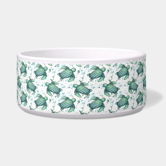 watercolor sea turtle green blue pattern animal bowl
